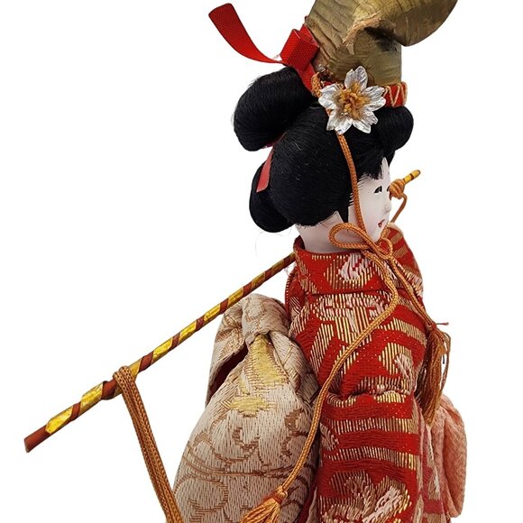 Vintage Japanese Geisha Doll with Working Music Trinket Box Plays La Vie En Rose - Picture 13 of 16